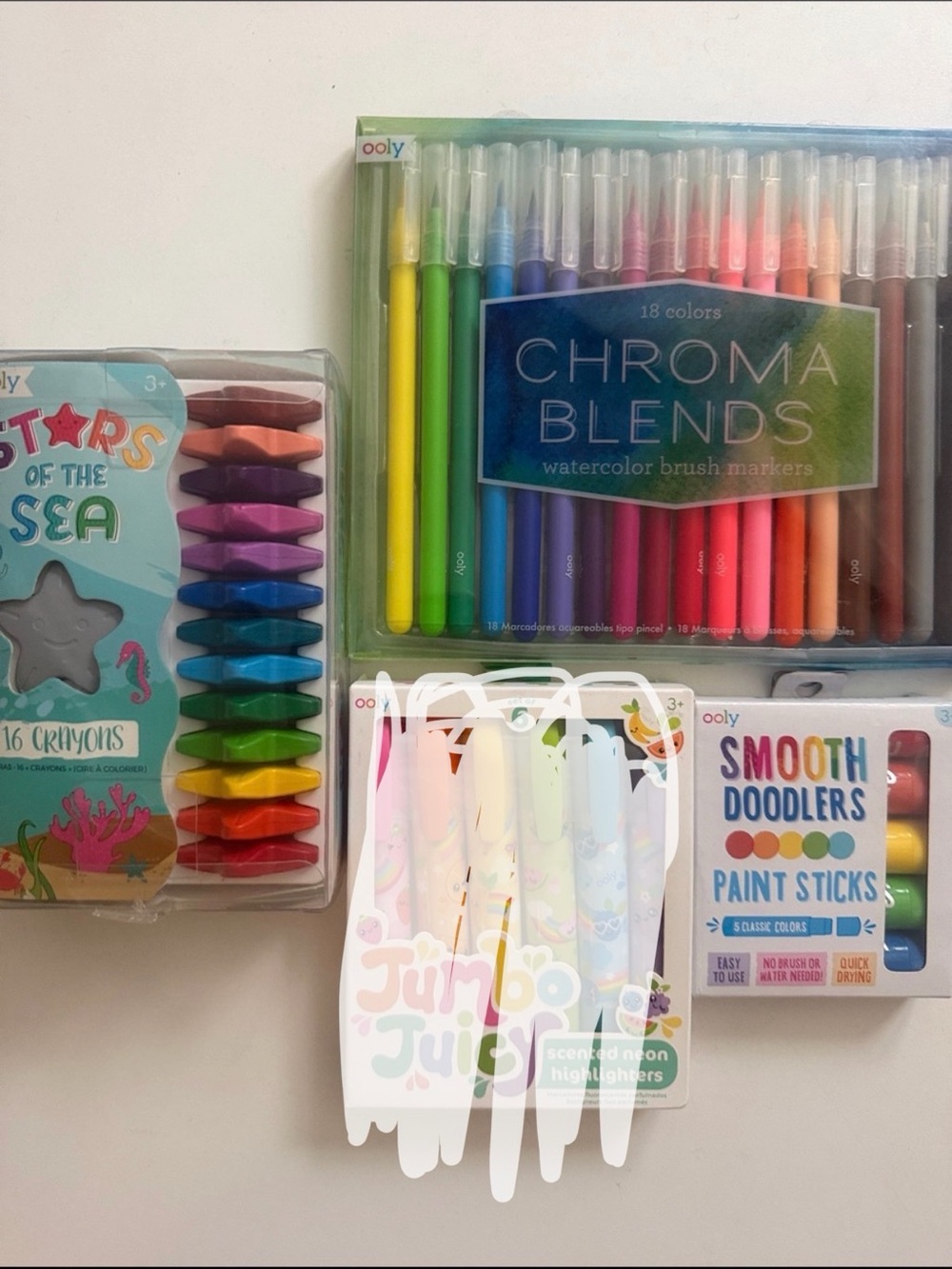 Ooly Stars Crayons, Smooth Paint Sticks, Chroma Blends